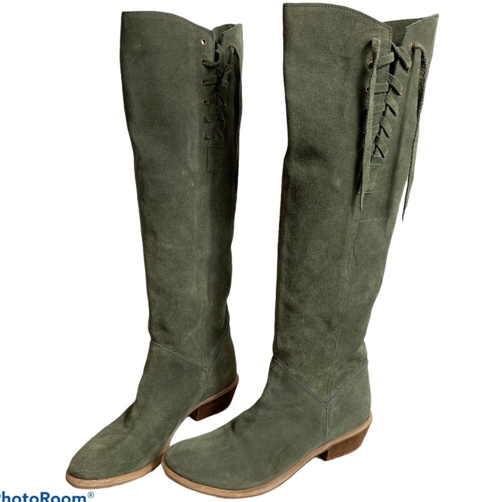 BX Bronx Suede Over the Knee Riding Boots Sz8.5/39